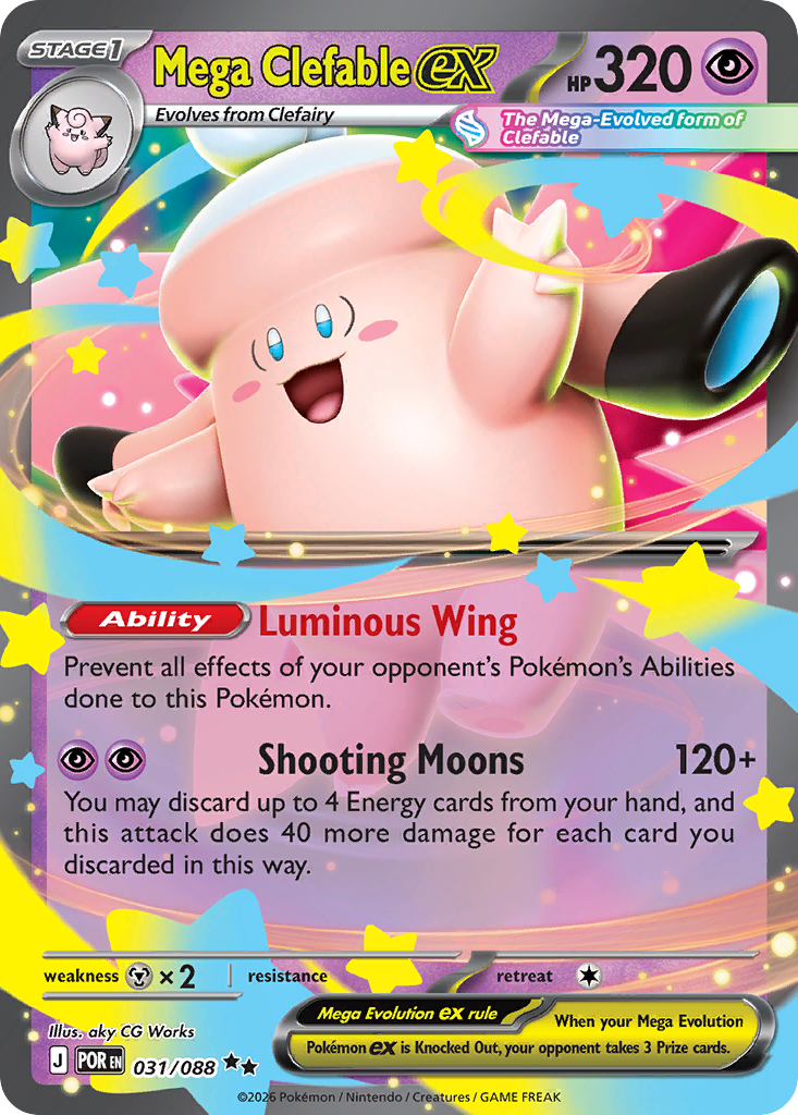 Mega Clefable ex 031/088